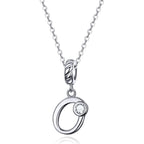 Collier Initiale Argent Homme o