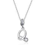 Collier Initiale Argent Homme q