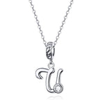 Collier Initiale Argent Homme u