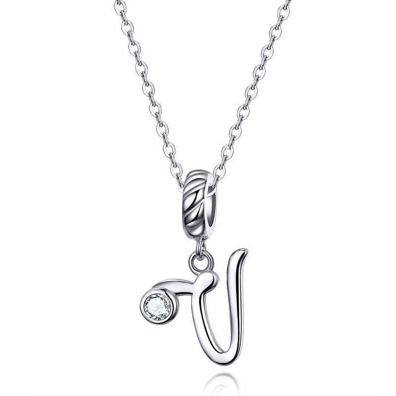 Collier Initiale Argent Homme v