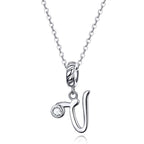 Collier Initiale Argent Homme v