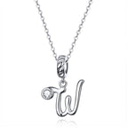Collier Initiale Argent Homme w