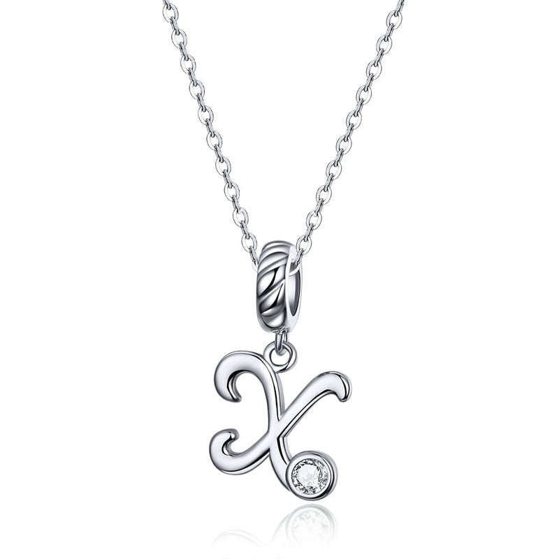Collier Initiale Argent Homme x