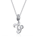 Collier Initiale Argent Homme y