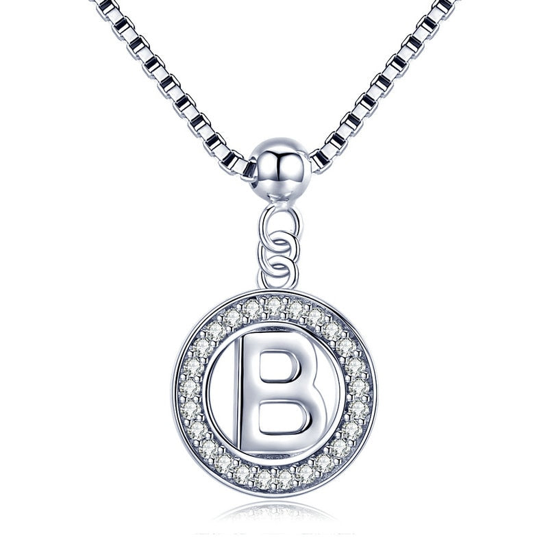 Collier Initiale Argent b