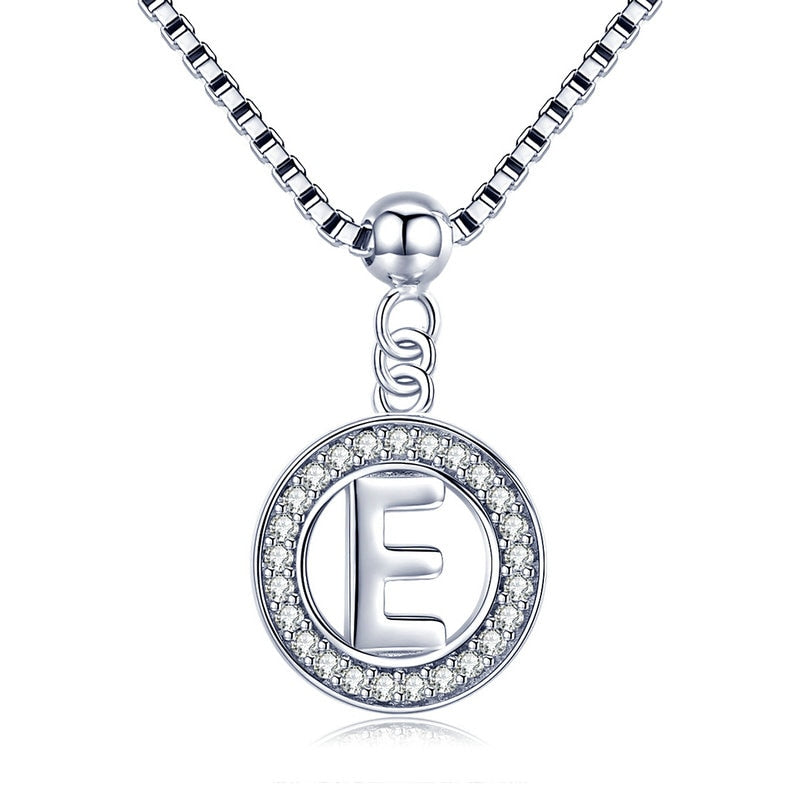 Collier Initiale Argent e