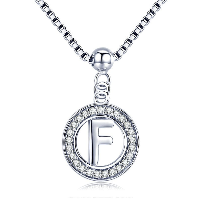 Collier Initiale Argent f