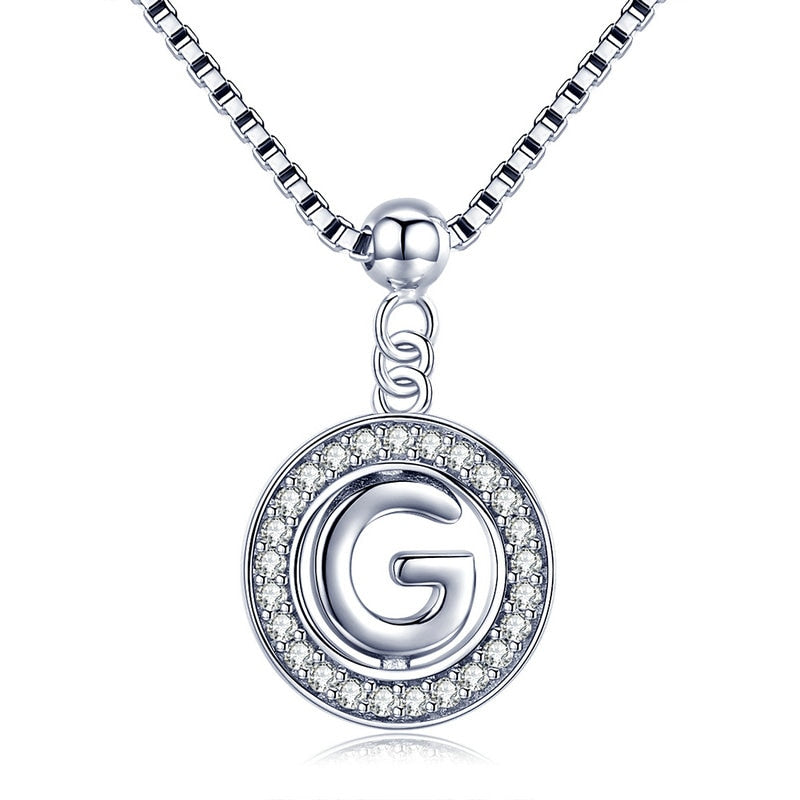 Collier Initiale Argent g