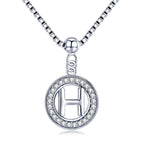 Collier Initiale Argent h