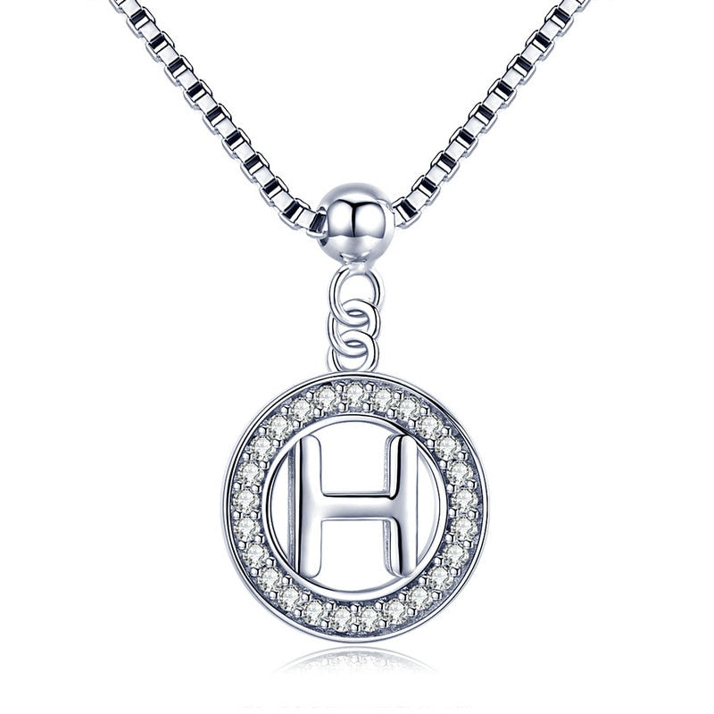 Collier Initiale Argent h