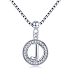 Collier Initiale Argent j