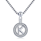 Collier Initiale Argent k