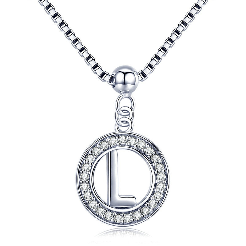 Collier Initiale Argent l