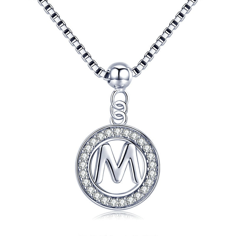 Collier Initiale Argent m