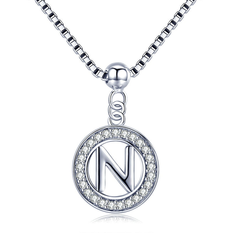 Collier Initiale Argent n