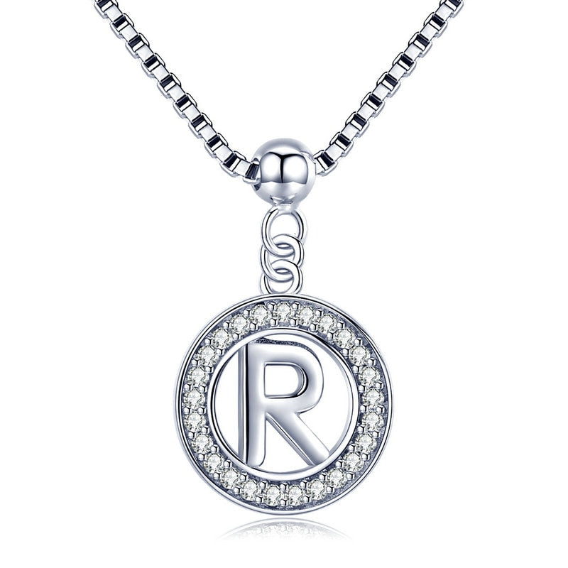 Collier Initiale Argent r