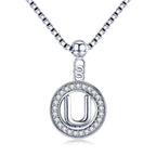 Collier Initiale Argent u