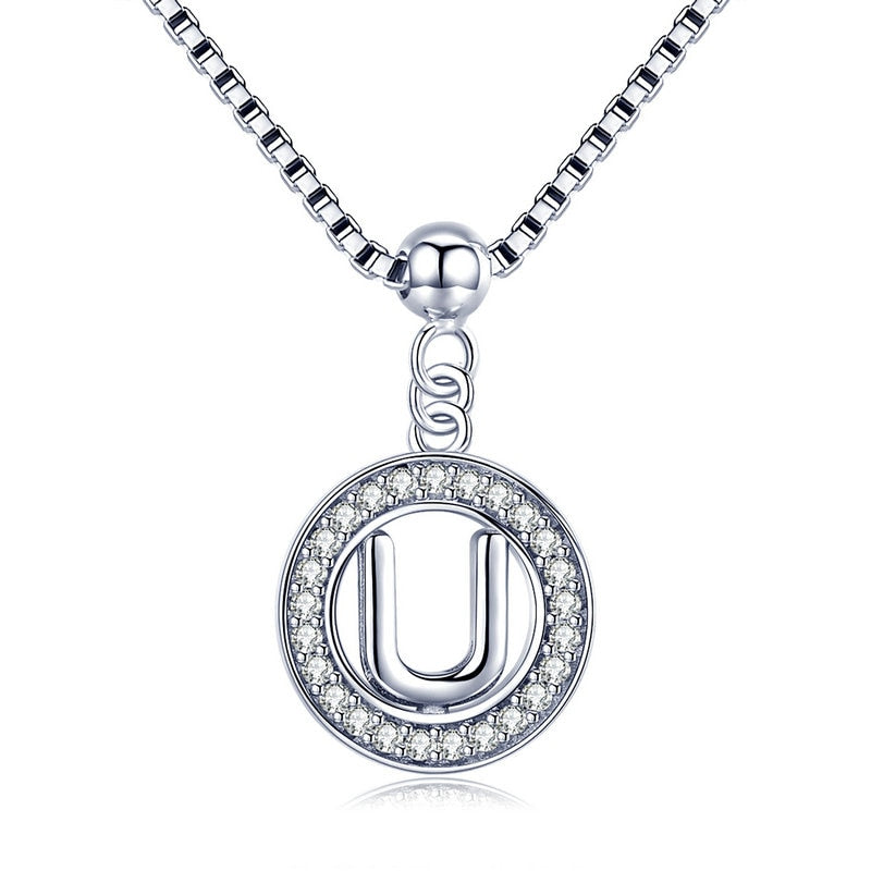 Collier Initiale Argent u