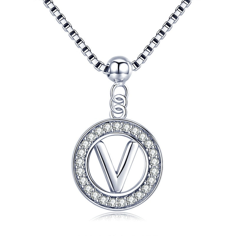 Collier Initiale Argent v