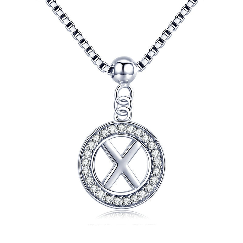Collier Initiale Argent x