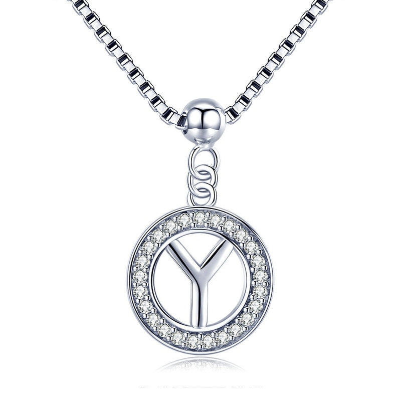 Collier Initiale Argent y