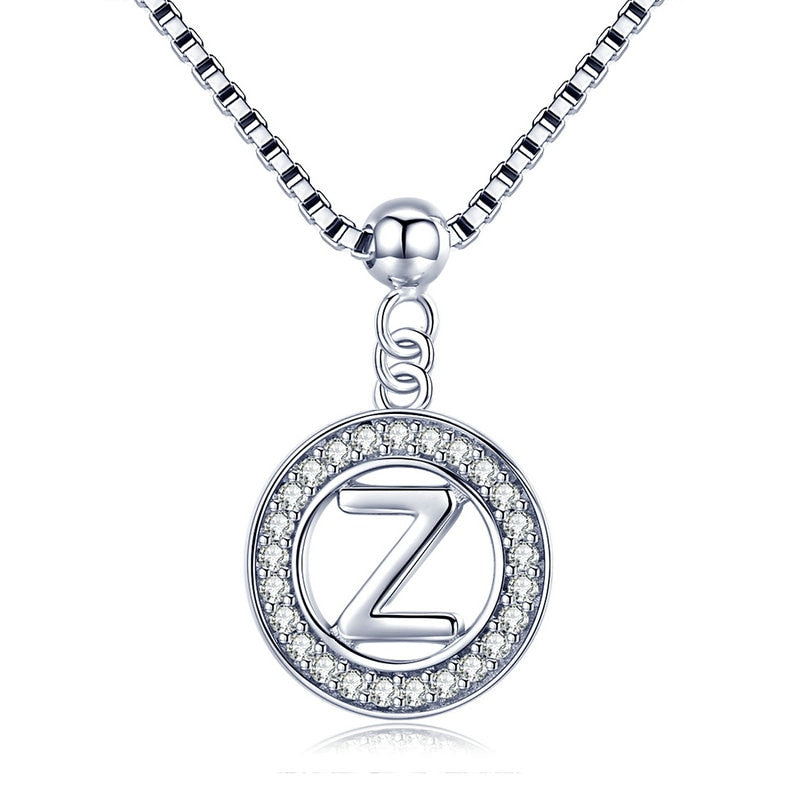 Collier Initiale Argent z