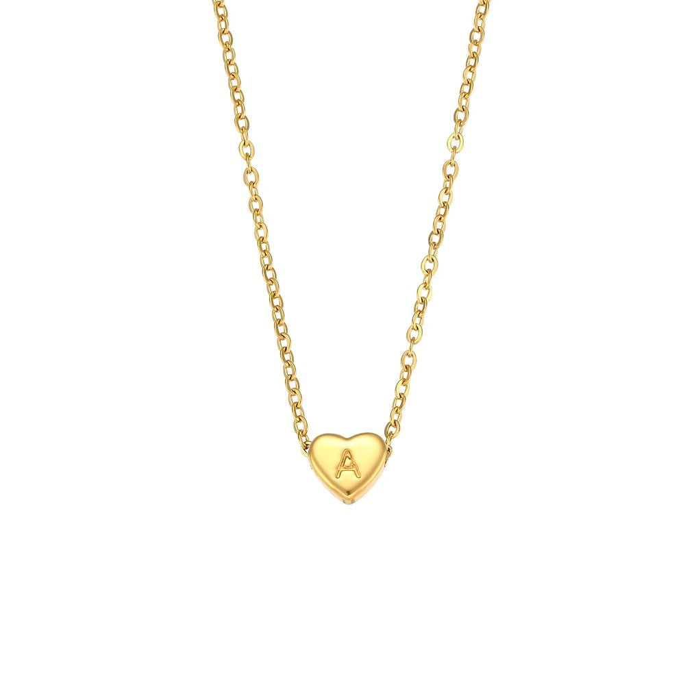 collier initiale coeur