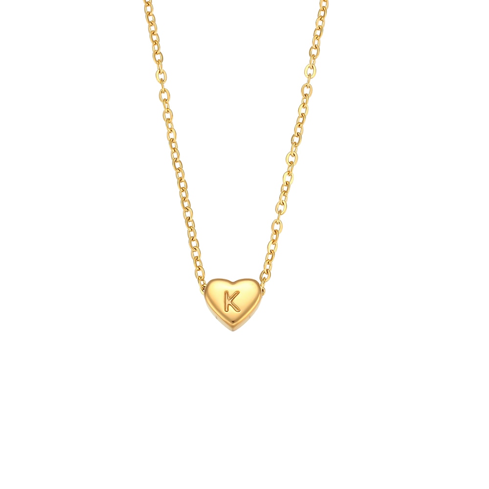 collier initiale coeur k
