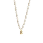 Collier Initiale Perle b