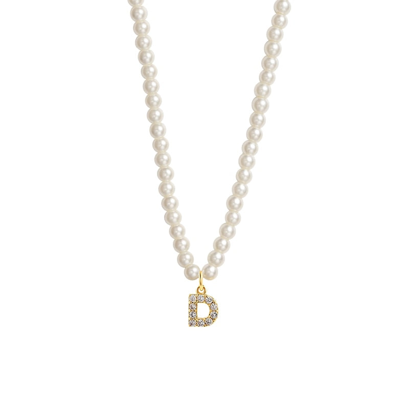Collier Initiale Perle d