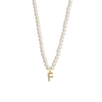 Collier Initiale Perle f