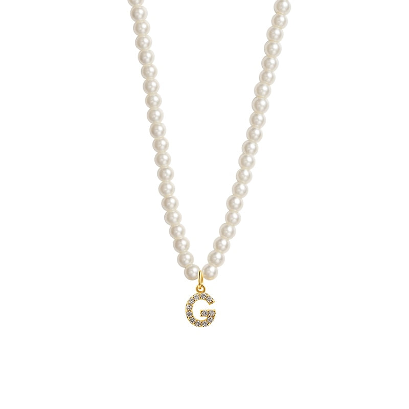 Collier Initiale Perle g