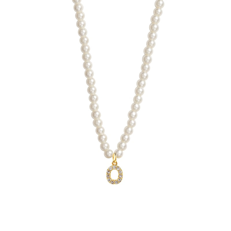Collier Initiale Perle o