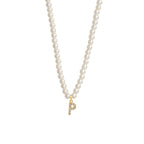 Collier Initiale Perle p