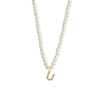 Collier Initiale Perle u
