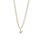 Collier Initiale Perle v