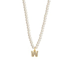 Collier Initiale Perle w