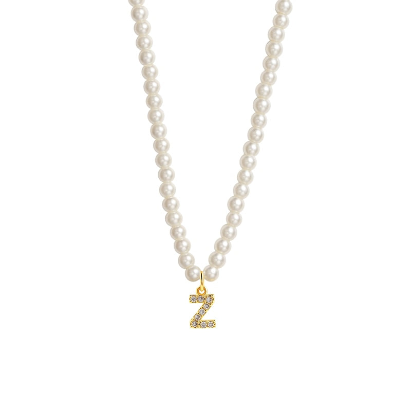 Collier Initiale Perle z