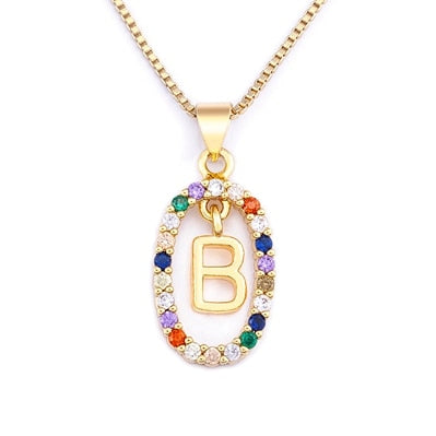collier initiale pierre b