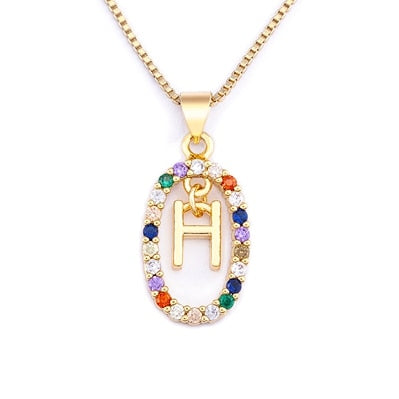 collier initiale pierre h