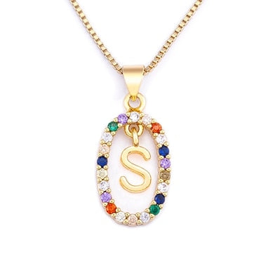 collier initiale pierre s