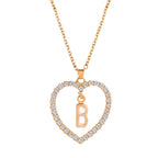 collier initiale strass b