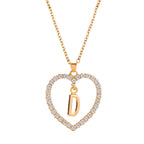 collier initiale strass d