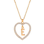 collier initiale strass e