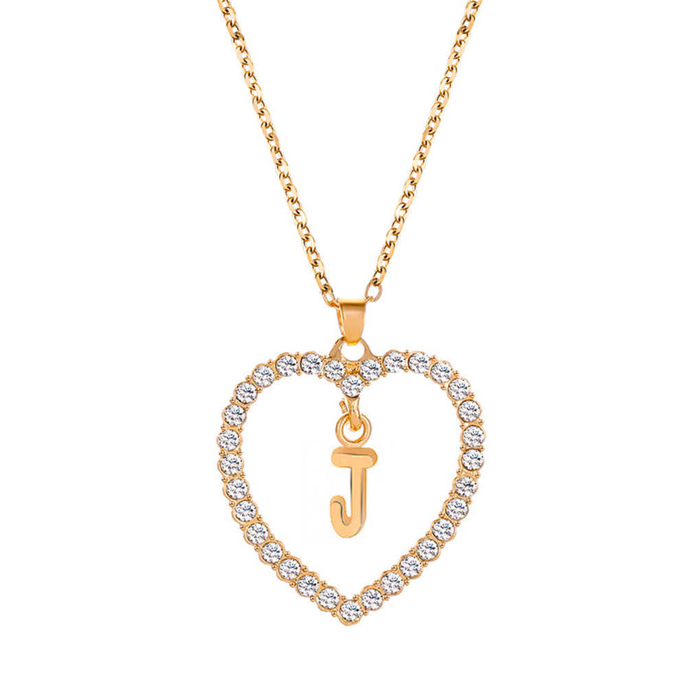 collier initiale strass j