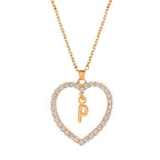 collier initiale strass p