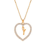collier initiale strass y