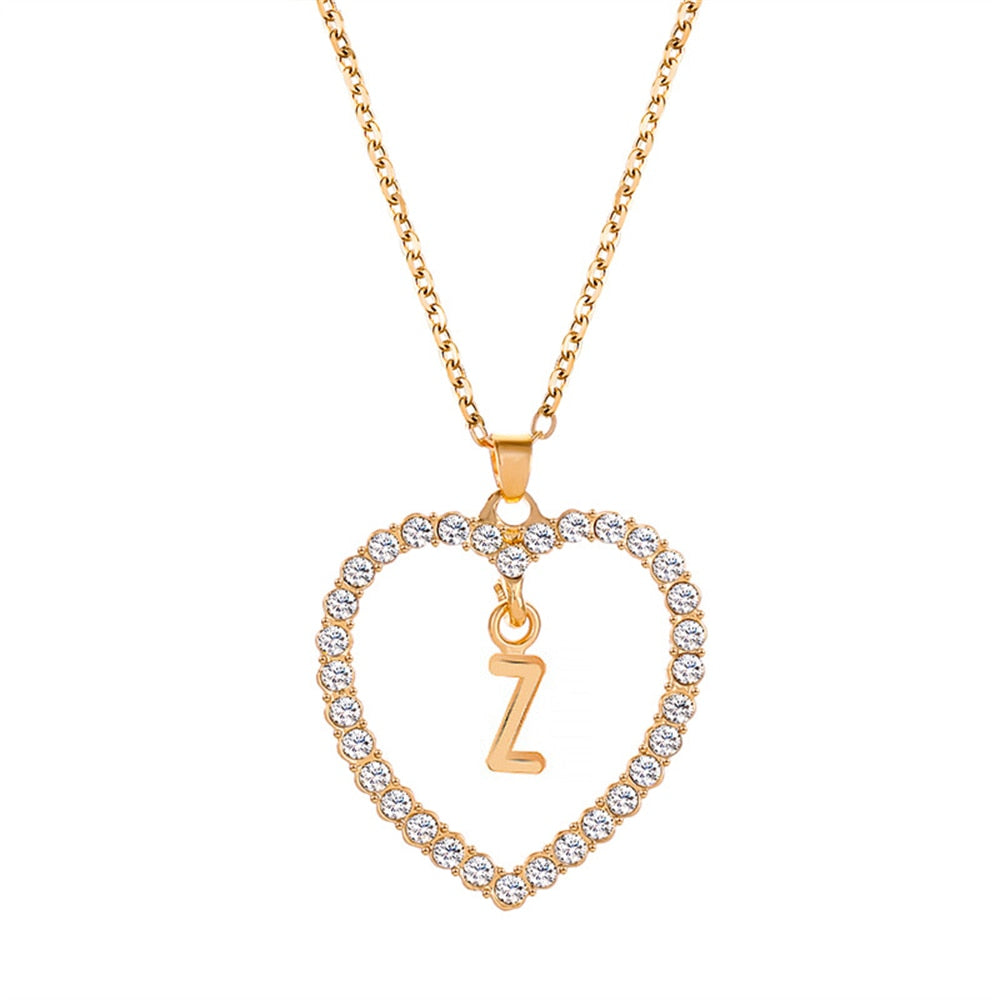 collier initiale strass z
