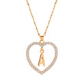 collier initiale strass