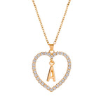 collier initiale strass